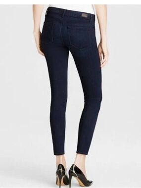 PAIGE Verdugo Dark Navy Ankle Skinny Jeans
